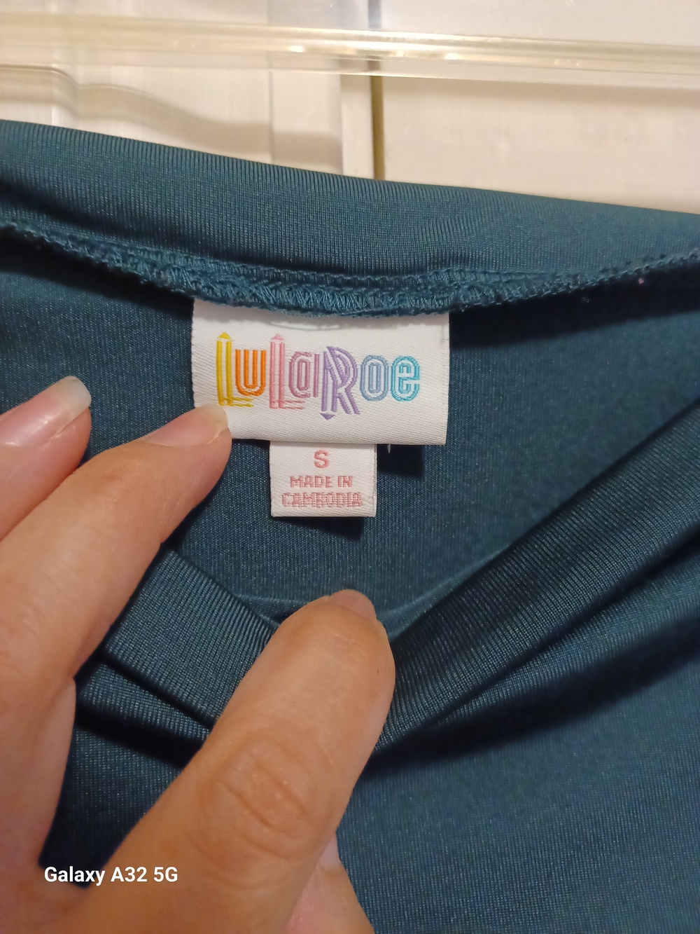 LuLaRoe Teal High-Low Foldover Waist Skirt - Picture 2 of 3